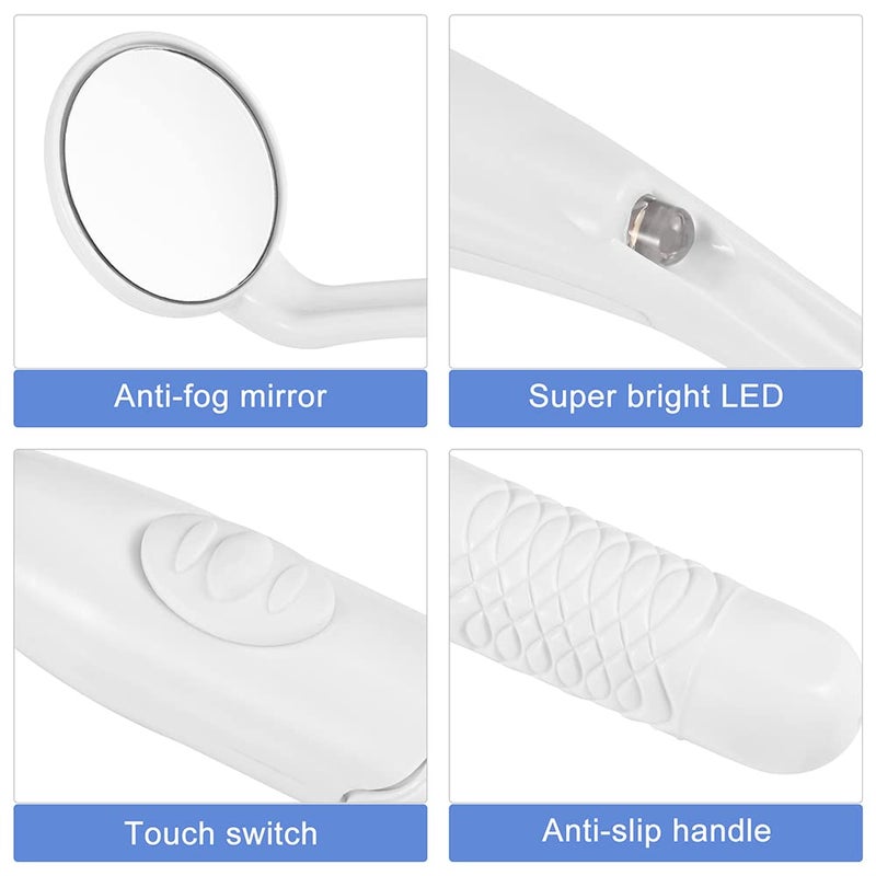LitPack Multi-Color Dental Mirror with Light Teeth Inspection LED Mirror Anti-Fog Mouth Mirror MM380 Dentist Oral Care Tool (black) - Image 5